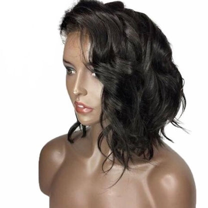Short Wavy Brazilian Lace Front Remy Human Hair Wig- Kayla