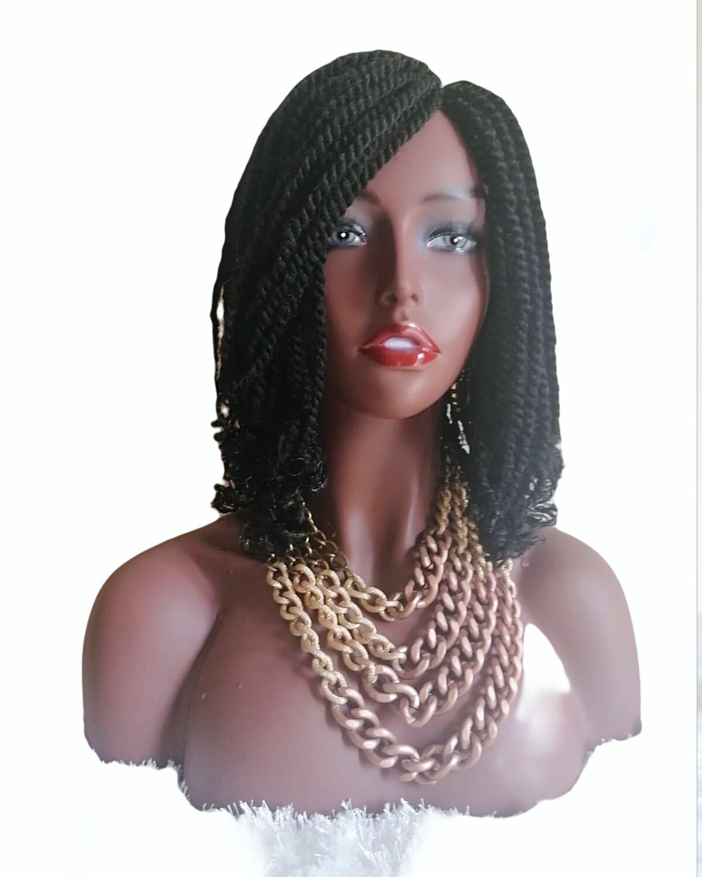 Kinky Twist Wig with Lace Closure