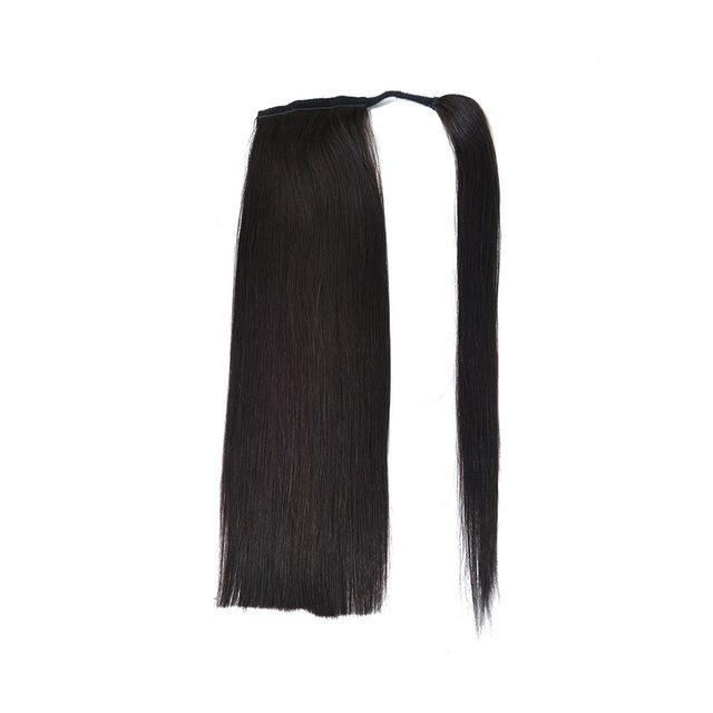 Wrap Around Clip In Ponytail Remy Human Hair Extensions