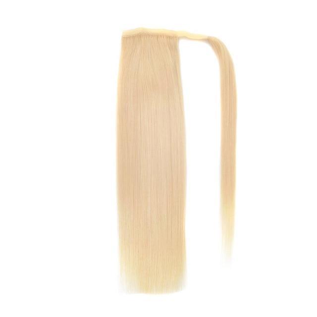 Wrap Around Clip In Ponytail Remy Human Hair Extensions