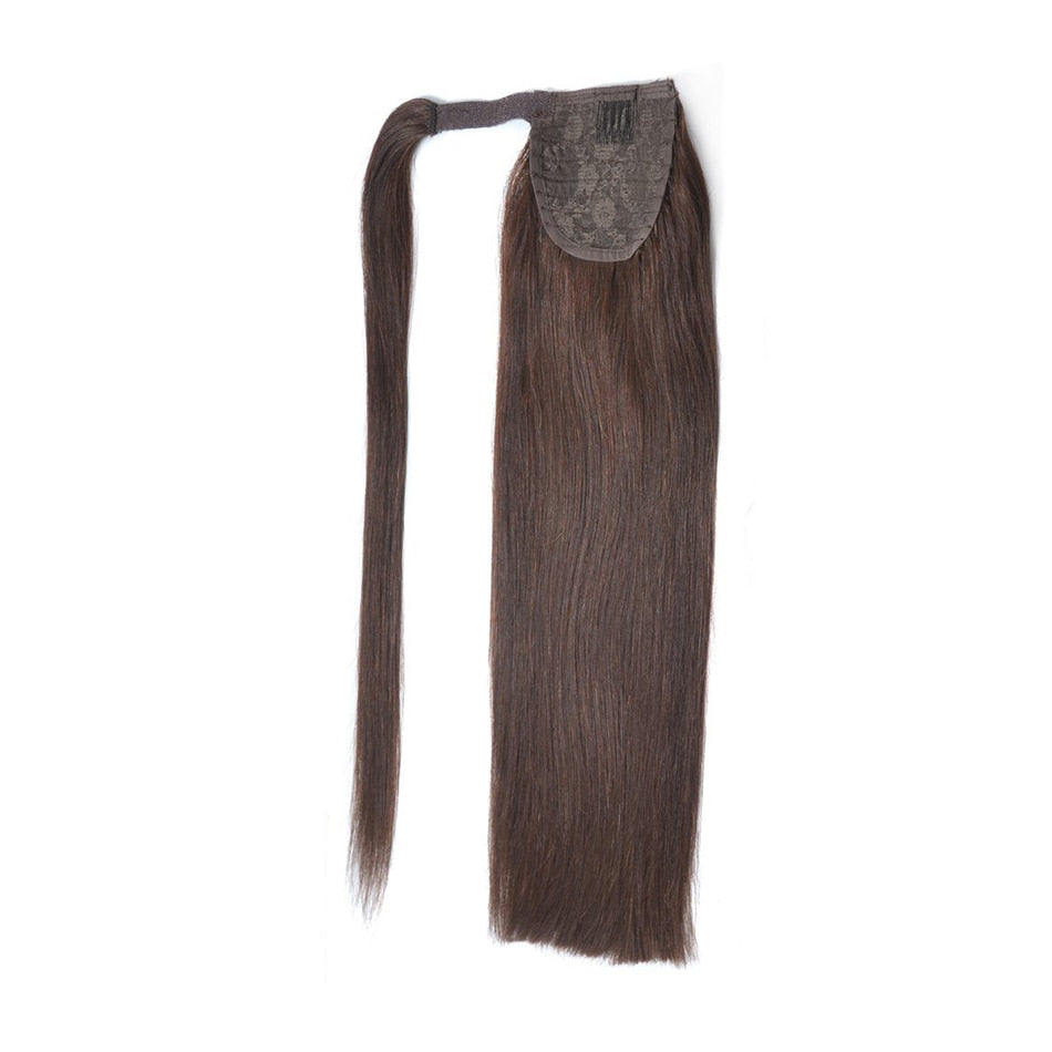 Wrap Around Clip In Ponytail Remy Human Hair Extensions