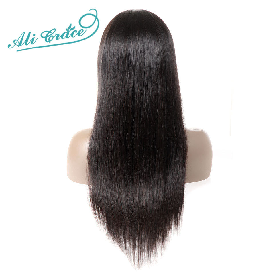 Ali Grace Brazilian Straight Human Hair Wigs 150% Density 13*4 Lace Front Wigs With Baby Hair Adjustable Cap 100% Remy Hair