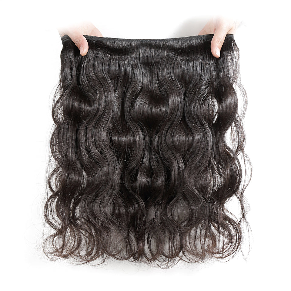 Ali Grace Hair 3 Bundles Brazilian Body Wave Hair With Closure 4*4 Free Part 4pcs/lot Remy Human Hair Extension Natural Color