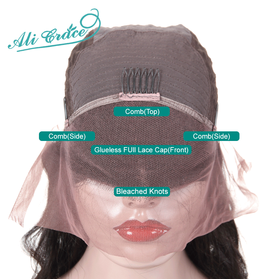 Ali Grace Lace Front Human Hair Wigs with Baby Hair Brazilian Lace Front Wig Body Wave Remy Hair Black for Women Brazilian Wig