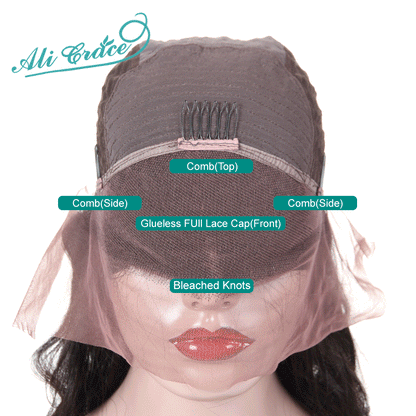 Ali Grace Lace Front Human Hair Wigs with Baby Hair Brazilian Lace Front Wig Body Wave Remy Hair Black for Women Brazilian Wig