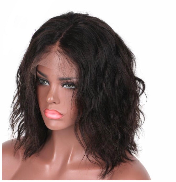 Short Bob Lace Front Wig - Indian Non- Remy Human Hair-Selina