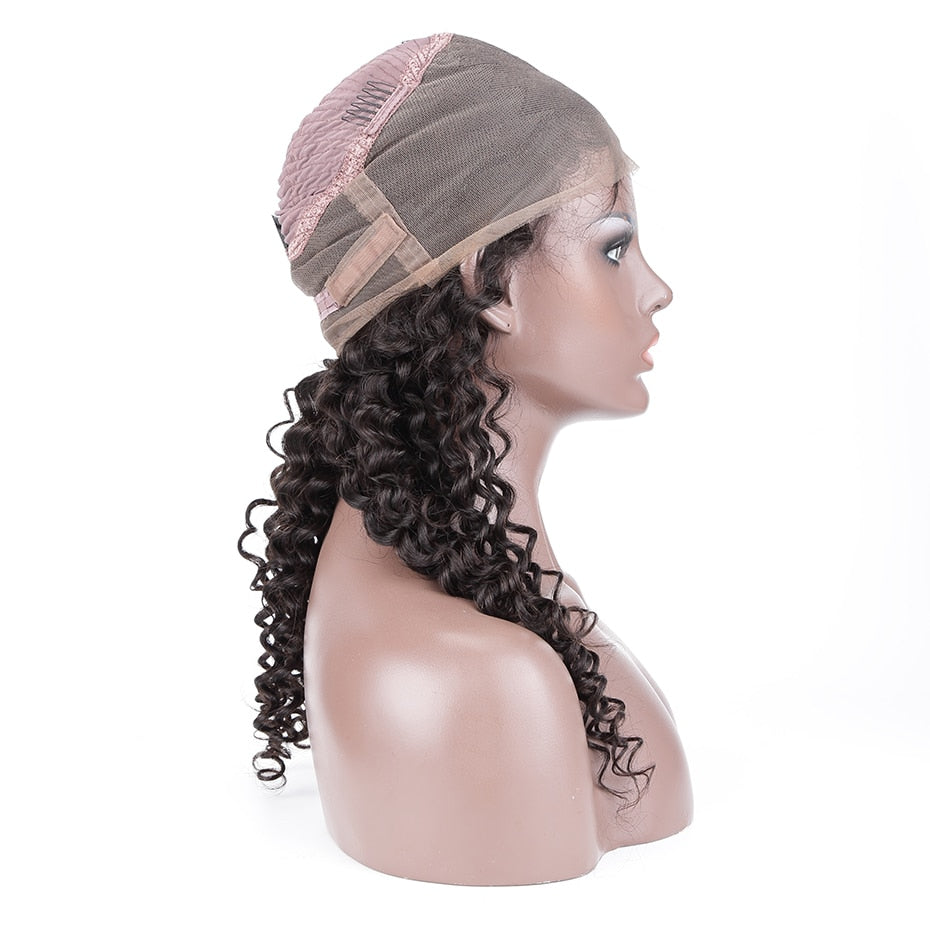 Brazilian Deep Curly 360 Lace Frontal Wig - Amanda