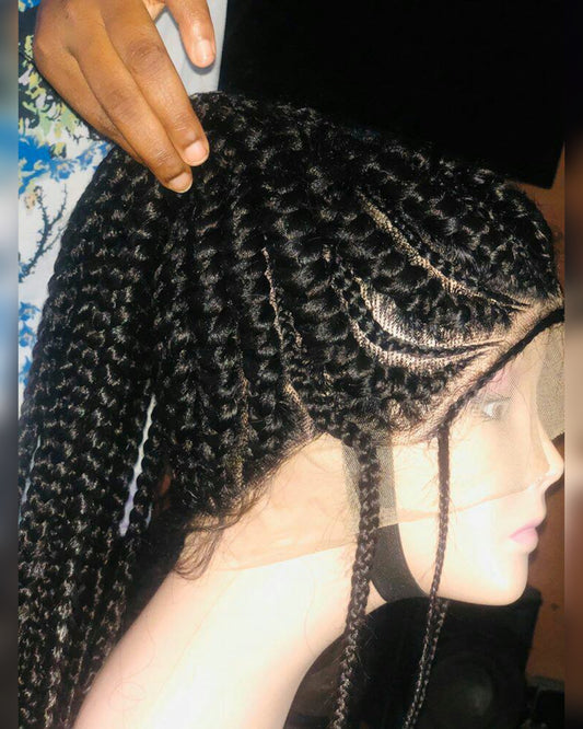 360 Full Lace Cornrow Big Braids - Omobola