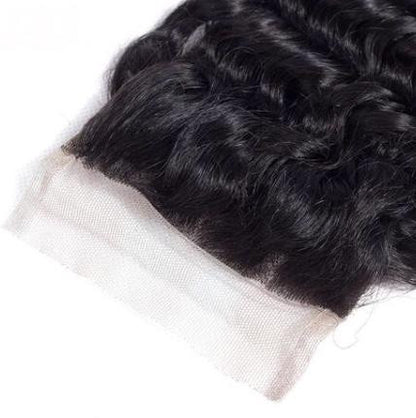 Brazilian Deep Wave Human Hair Weave Closure