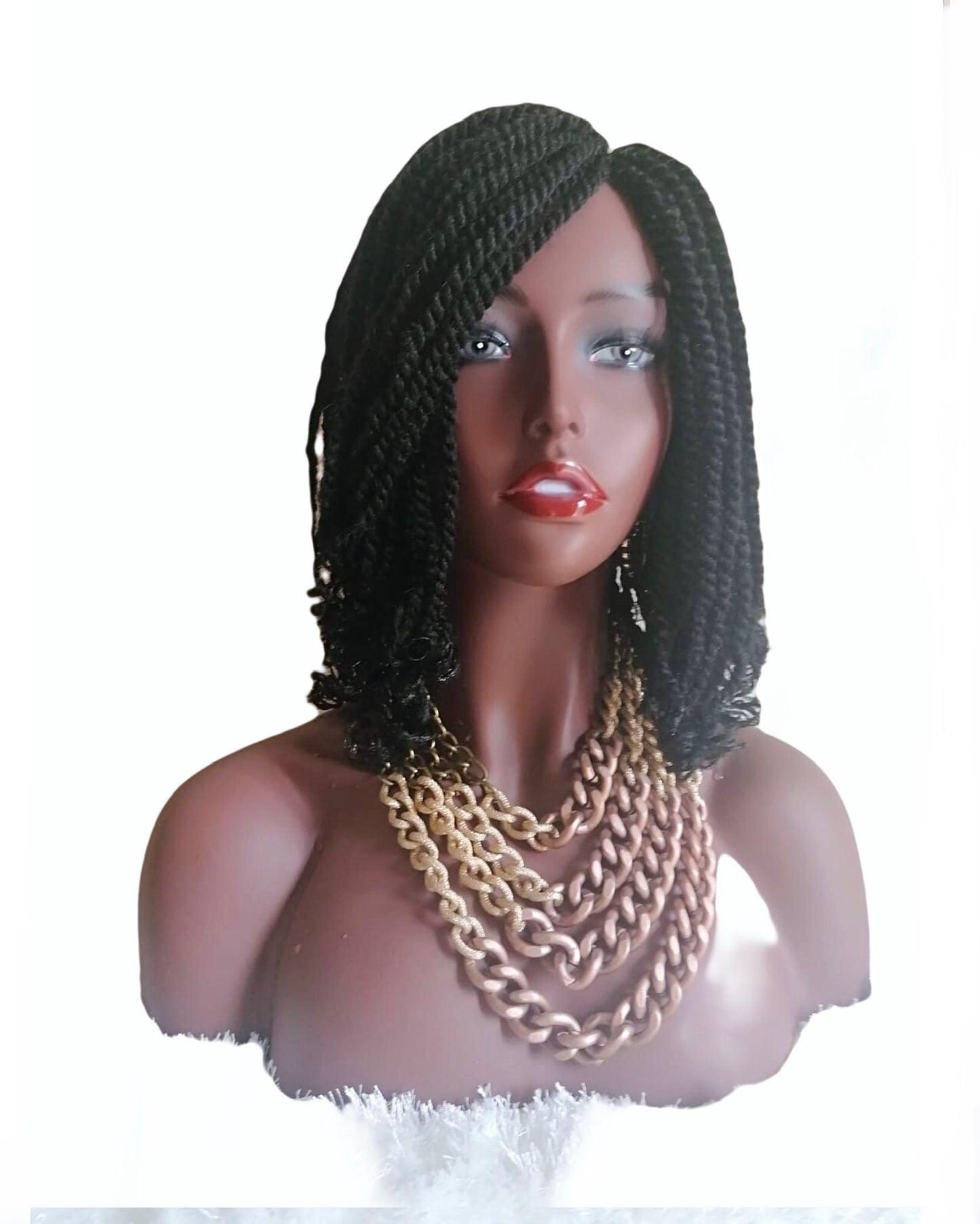 Kinky Twist Wig with Lace Closure
