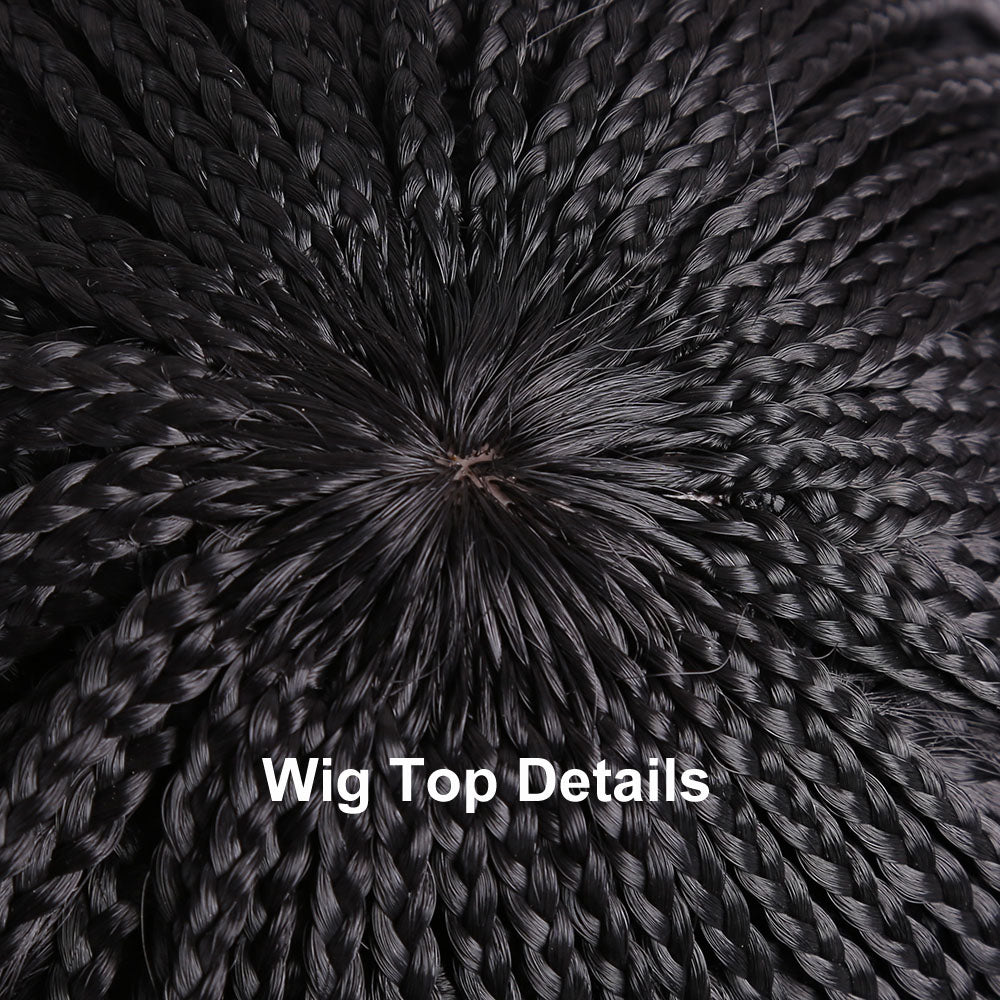 Black Short Bob Cosplay Wig - Micro Braided Box Braids