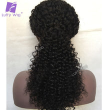 Load image into Gallery viewer, Deep Curly Headband Wig Human Hair Brazilian Human Hair Curly Wigs With Headband for Women Remy Machine Made Wig luffywig
