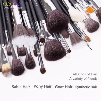 Docolor 29PCS makeup brush kit Professional Cosmetic Brush set  High Quality Makeup Set With Case nature bristle make up brushes