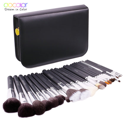Docolor 29PCS makeup brush kit Professional Cosmetic Brush set  High Quality Makeup Set With Case nature bristle make up brushes