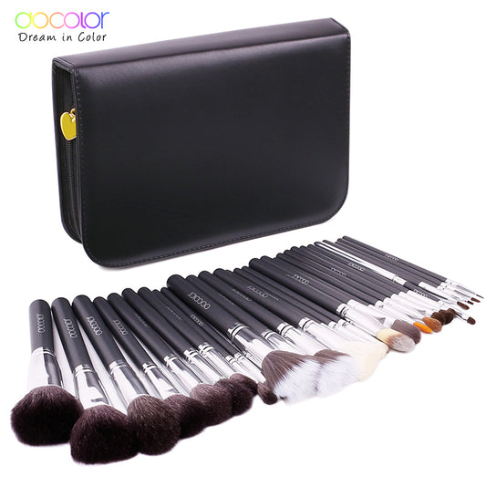 Docolor 29PCS makeup brush kit Professional Cosmetic Brush set  High Quality Makeup Set With Case nature bristle make up brushes