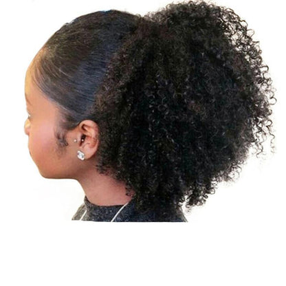 Mongolian Afro Kinky Curly Clip-in Ponytail Extension