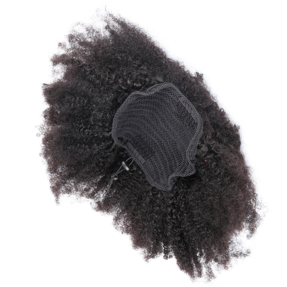 Mongolian Afro Kinky Curly Clip-in Ponytail Extension