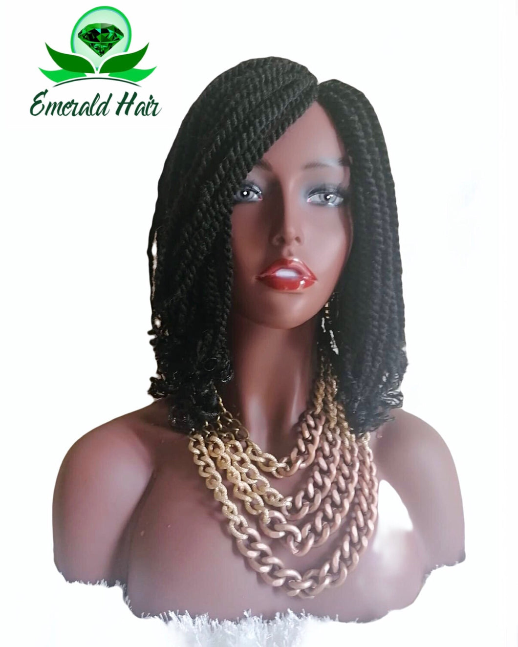 Kinky Twist Wig with Lace Closure