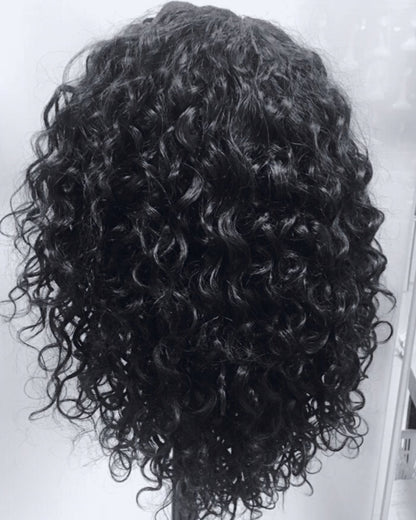 Brazilian Natural Wave Human Hair Wig with Bangs - Ruby