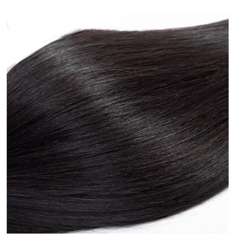 Peruvian Straight Hair Bundles With Closure - Natural Hair Colour