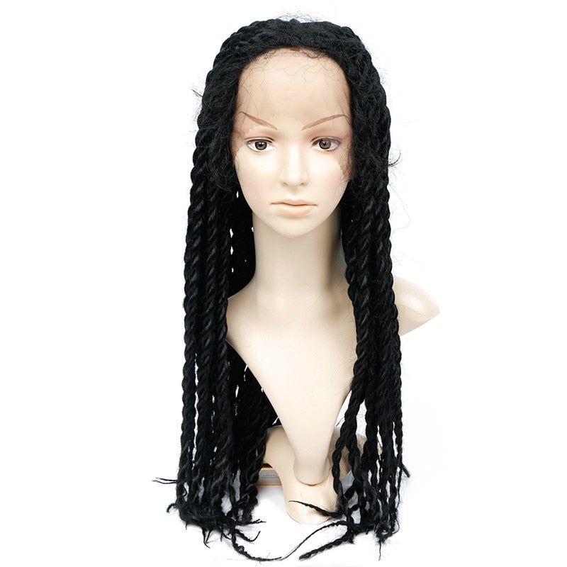 Afro Twist Lace Front Braided Wig