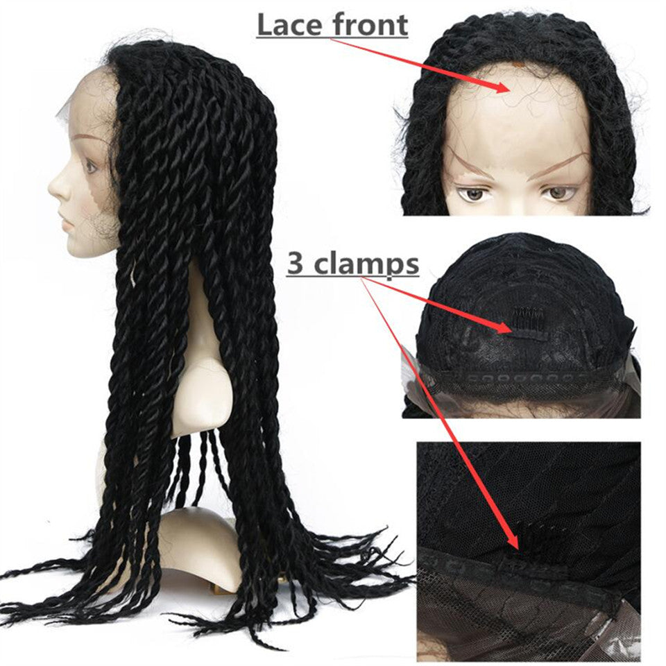 Afro Twist Lace Front Braided Wig