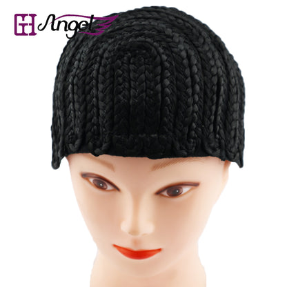 Cornrow Wig+1 needle Making Braid Synthetic Wig -  Adjustable Strap Glueless Cap