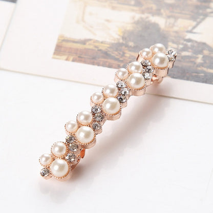 Korean Crystal Pearl Barrettes Popular Elegant Hair Clip