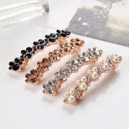 Korean Crystal Pearl Barrettes Popular Elegant Hair Clip