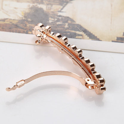 Korean Crystal Pearl Barrettes Popular Elegant Hair Clip