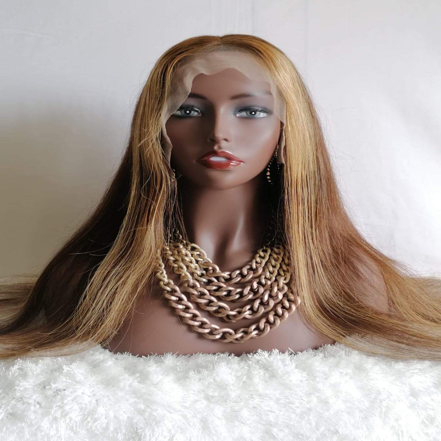 Indian Straight Lace Front Wig - Balyage  - Abigail