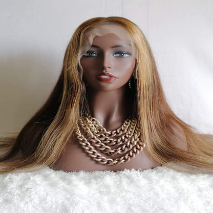 Indian Straight Lace Front Wig - Balyage  - Abigail