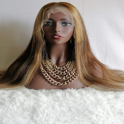 Indian Straight Lace Front Wig - Balyage  - Abigail