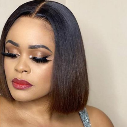 Highlight Short Bob T-part Lace Front Human Hair Wig - Anita