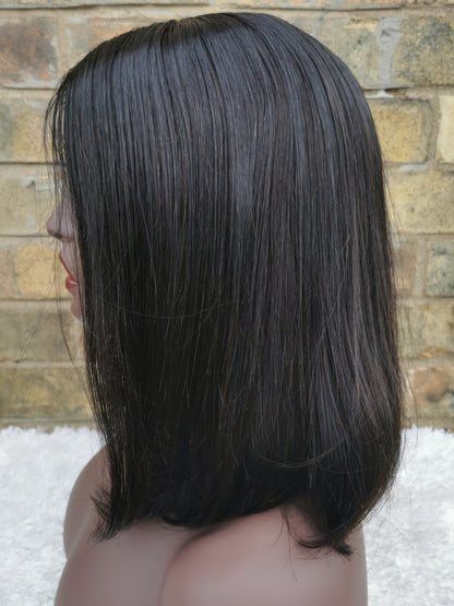 Brazilian Remy Short Bob Lace Closure Human Hair Wig - Gabrielle