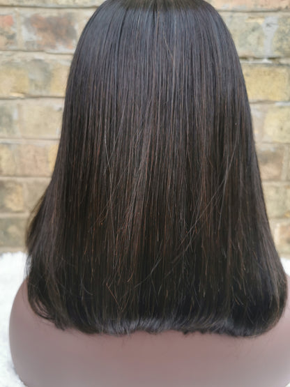 Brazilian Remy Short Bob Lace Closure Human Hair Wig - Gabrielle