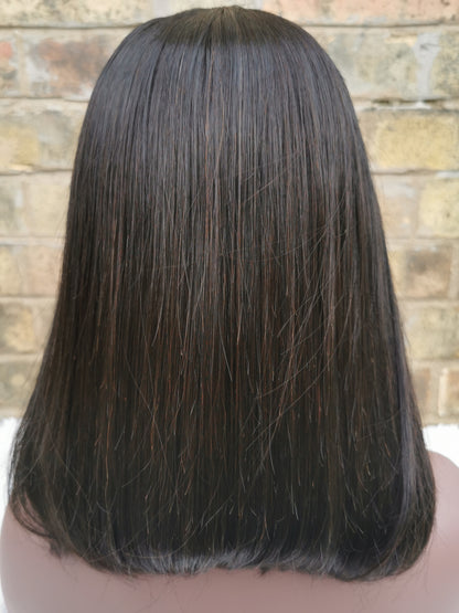 Brazilian Remy Short Bob Lace Closure Human Hair Wig - Gabrielle