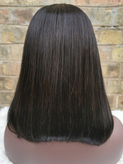 Brazilian Remy Short Bob Lace Closure Human Hair Wig - Gabrielle