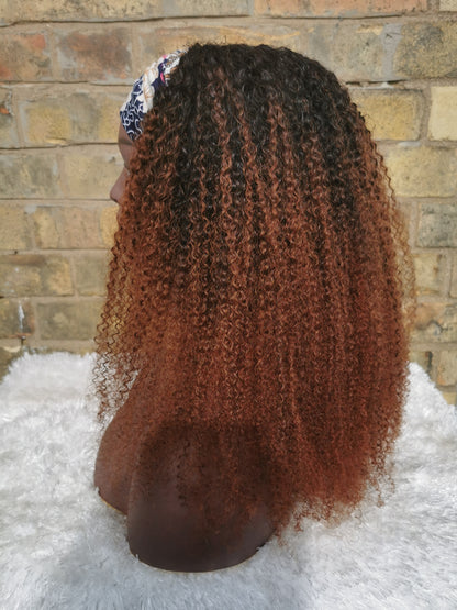 Brazilian Afro Kinky Curly Ombre Headband Wig -Tania