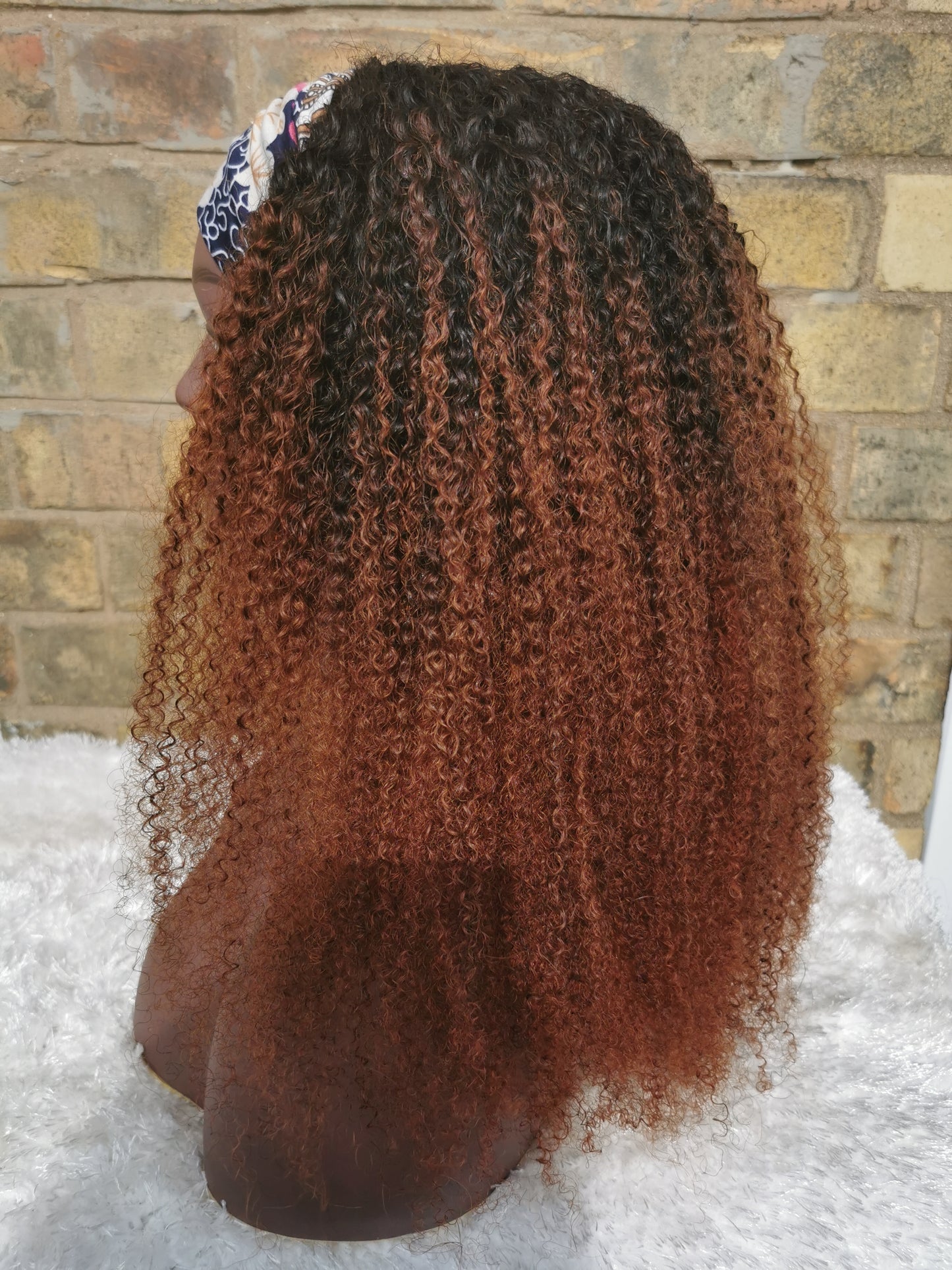 Brazilian Afro Kinky Curly Ombre Headband Wig -Tania