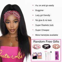 Load image into Gallery viewer, Brazilian Remy Kinky Straight Human Hair Headband Wig - Sasha
