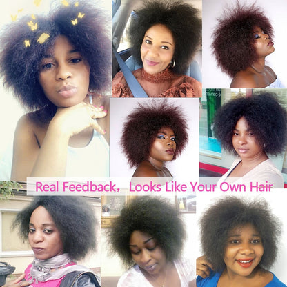 Short Kinky Curly Afro Wig - Fluffy Cosplay