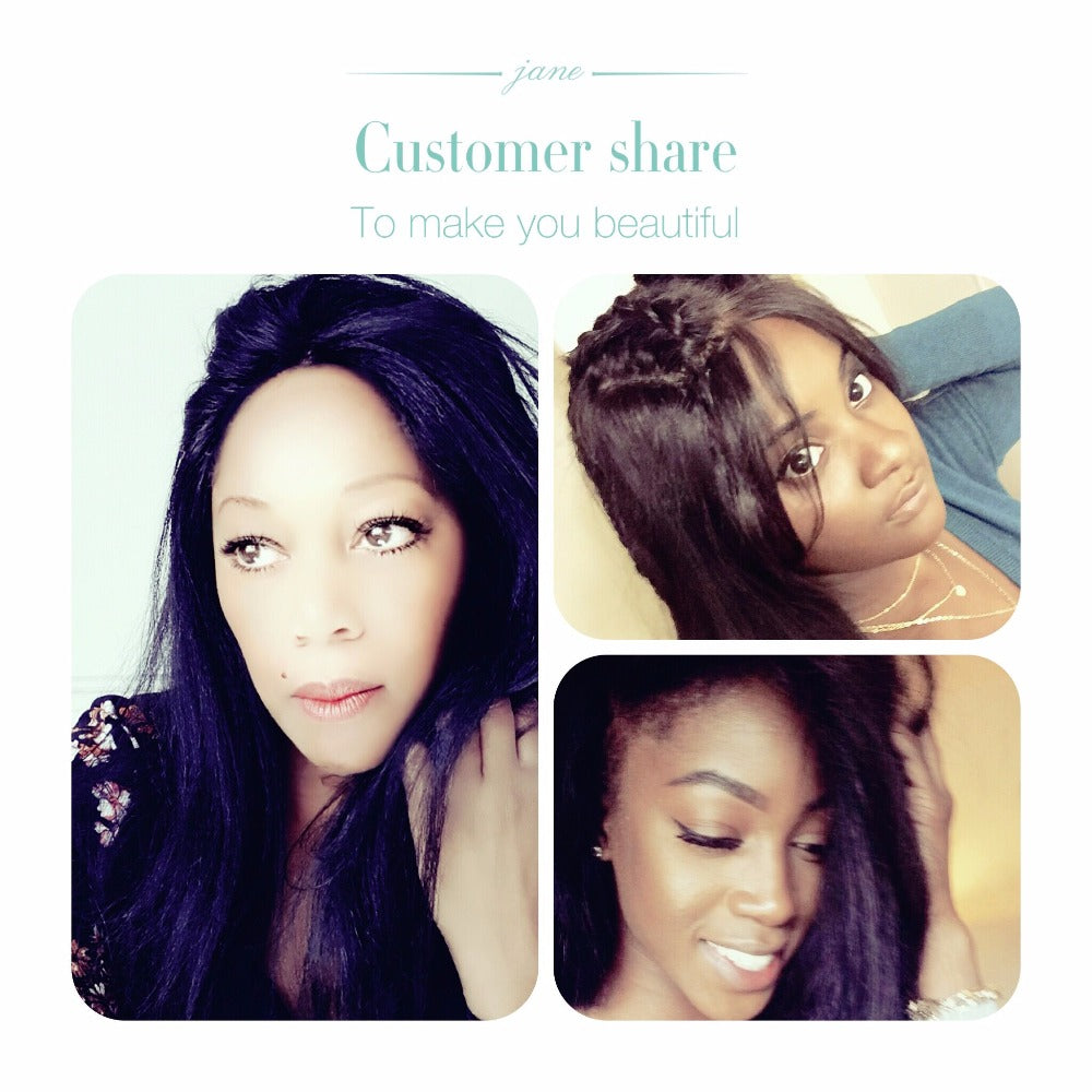 Brazilian Straight Full Lace Light Human Hair - Non Remy Hair - Naomi