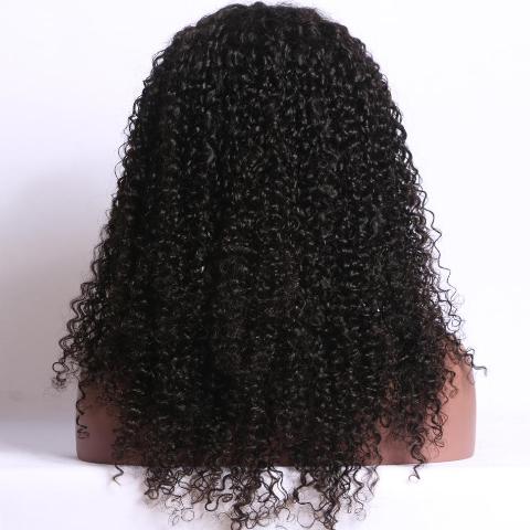 Kinky Curly Deep Part Pre Plucked Lace Front Brazilian Human Hair Wig- Violet