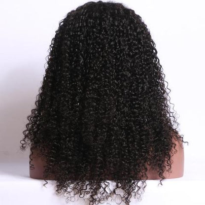 Kinky Curly Deep Part Pre Plucked Lace Front Brazilian Human Hair Wig- Violet