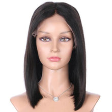 Load image into Gallery viewer, Short Straight Peruvian Pre Plucked Lace Front Human Hair Wig  - Deep Part - Nicoleta
