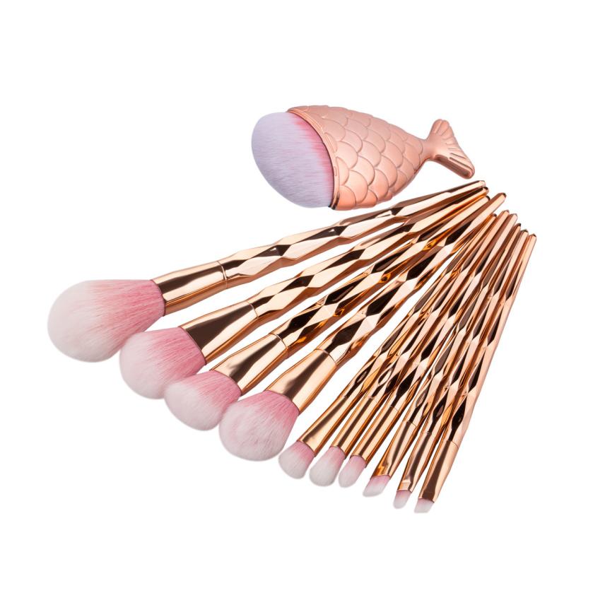 MUQGEW 1pcs Diamond Fish Makeup Brush Set Foundation Blending Power Eyeshadow Contour Concealer Blush Cosmetic Beauty Make Up