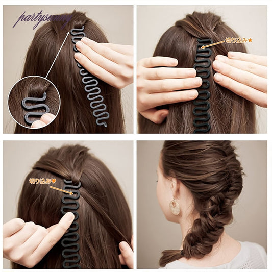 PF Fashion Girls Hair Clips Tress Hair Accessories Twist Tool Hairpin Women Hair Device DIY Headwear Head Bands for Women TS1132