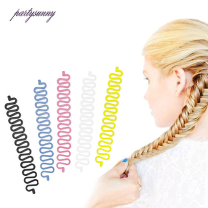 PF Fashion Girls Hair Clips Tress Hair Accessories Twist Tool Hairpin Women Hair Device DIY Headwear Head Bands for Women TS1132