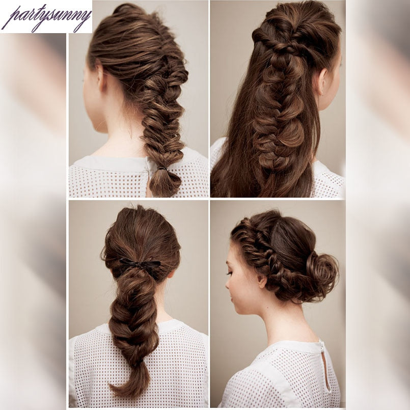 PF Fashion Girls Hair Clips Tress Hair Accessories Twist Tool Hairpin Women Hair Device DIY Headwear Head Bands for Women TS1132